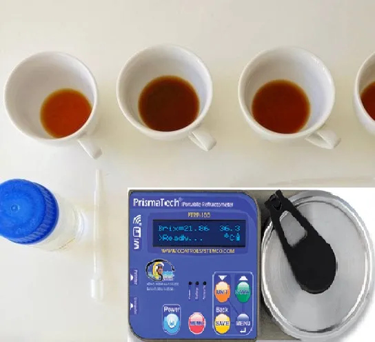 اندازه‌گیری TDS قهوه توسط رفرکتومتر قهوه